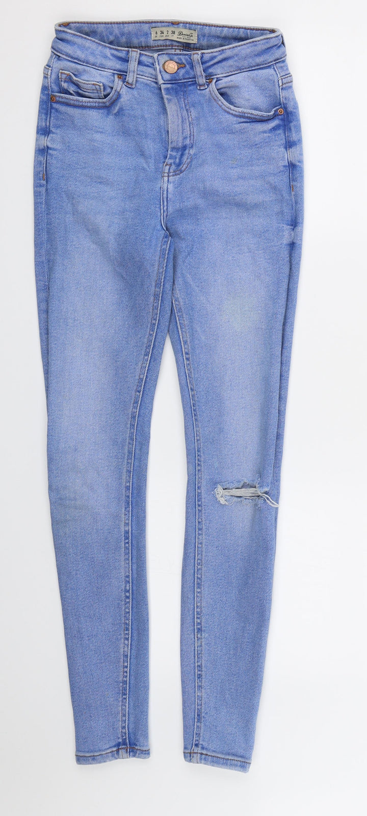 Denim CO. Womens Blue Denim Skinny Jeans Size 6 L26 in - Skinny Jeans