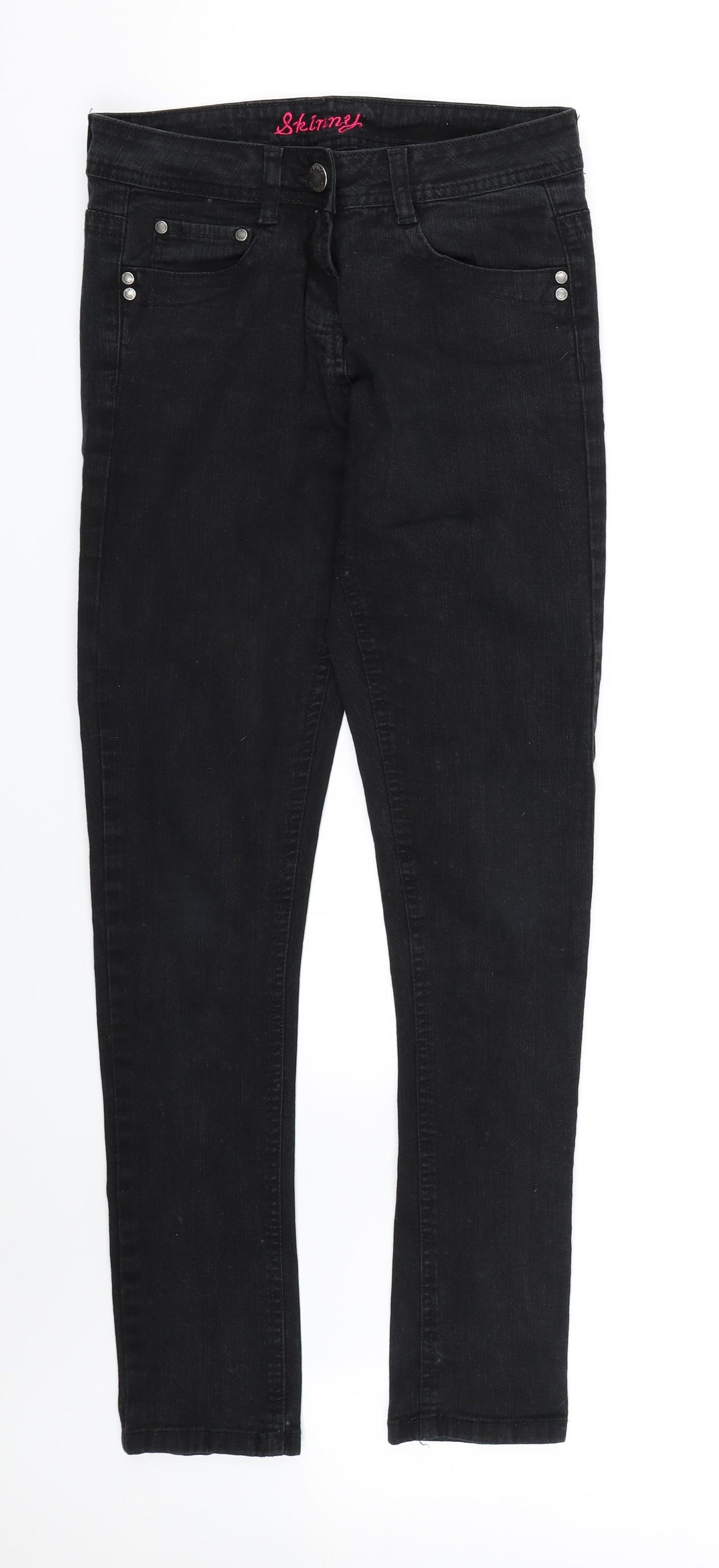 Denim CO. Womens Black  Denim Straight Jeans Size 10 L30 in