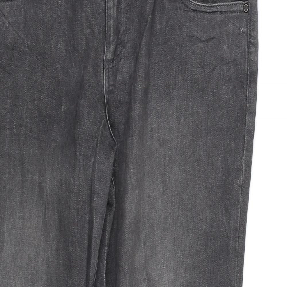 Up Fashion Womens Grey  Denim Skinny Jeans Size 14 L27 in