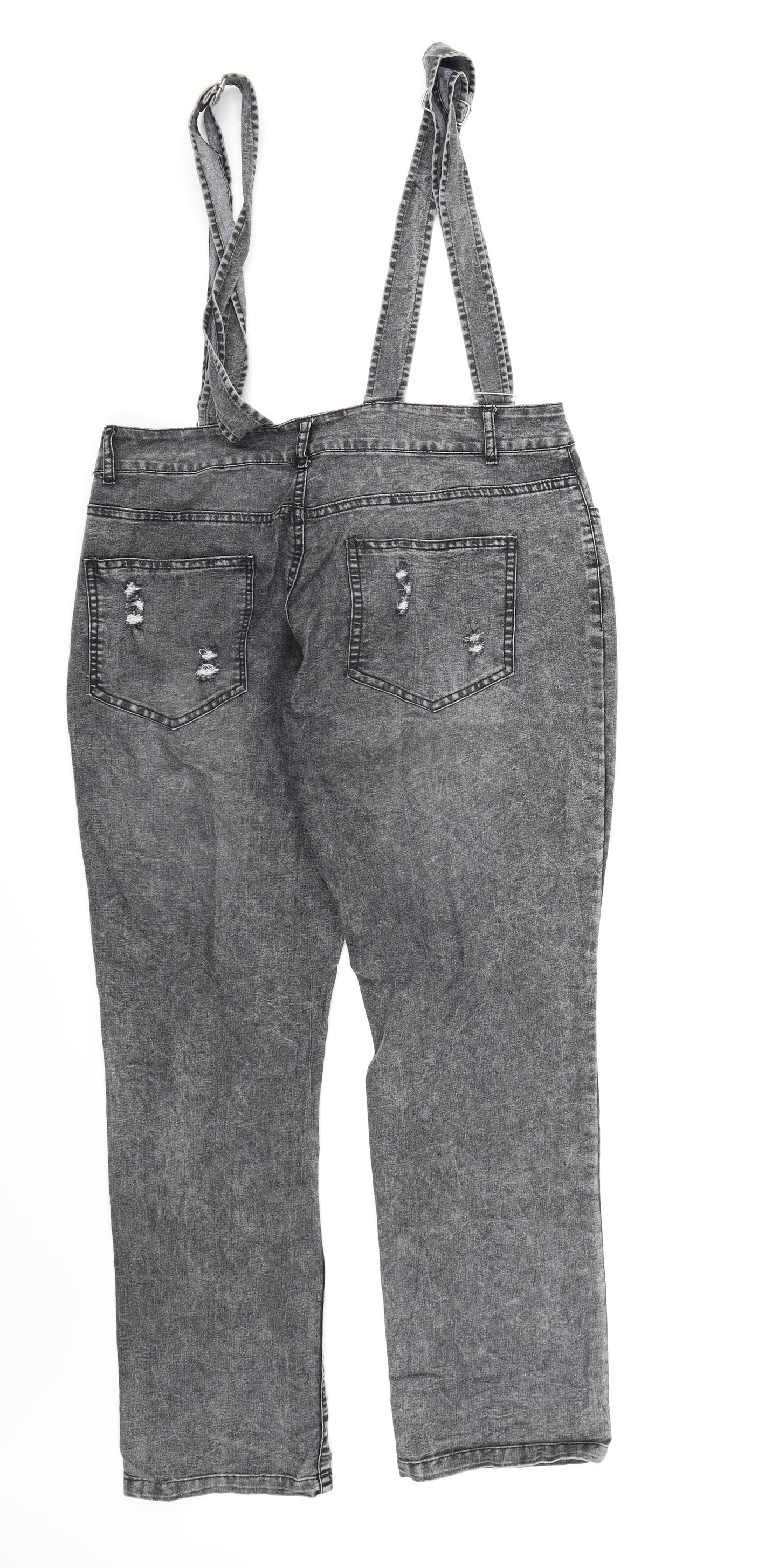 Preworn Womens Grey  Denim Straight Jeans Size 2XL L28 in - Dungaree