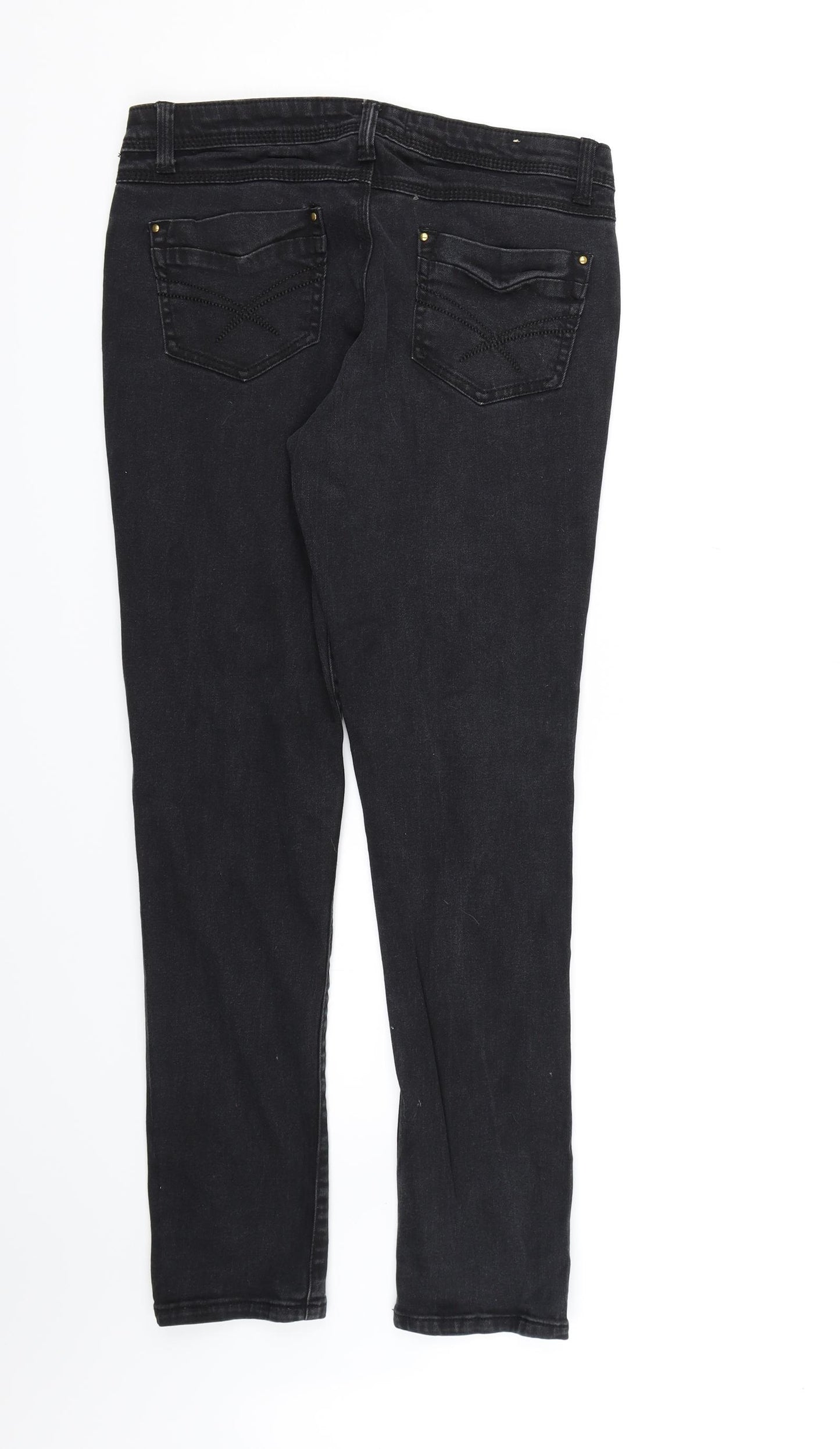 Denim 24/7 Womens Black  Denim Skinny Jeans Size 10 L29 in