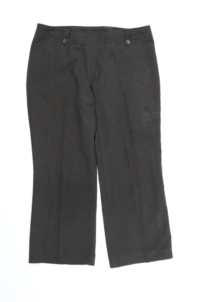 Dorothy Perkins Womens Green Rayon Dress Pants Trousers Size 14 L25 in