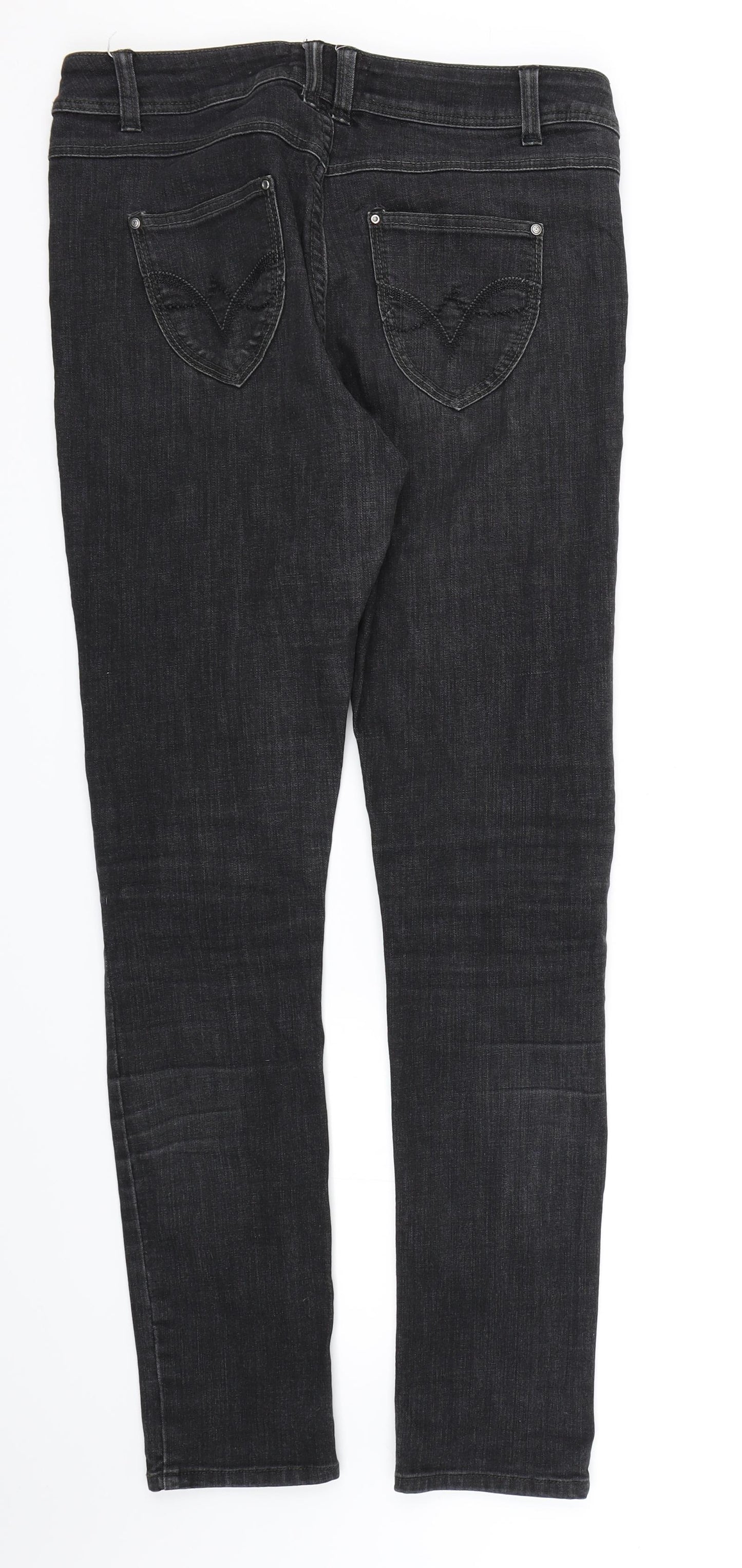 George Womens Black  Denim Skinny Jeans Size 12 L31 in - Skinny Jeans