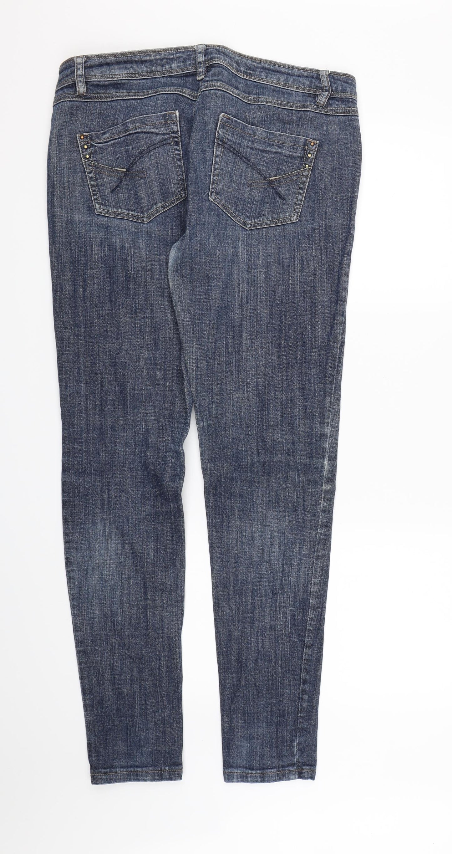 NEXT Womens Blue  Denim Skinny Jeans Size 14 L31 in
