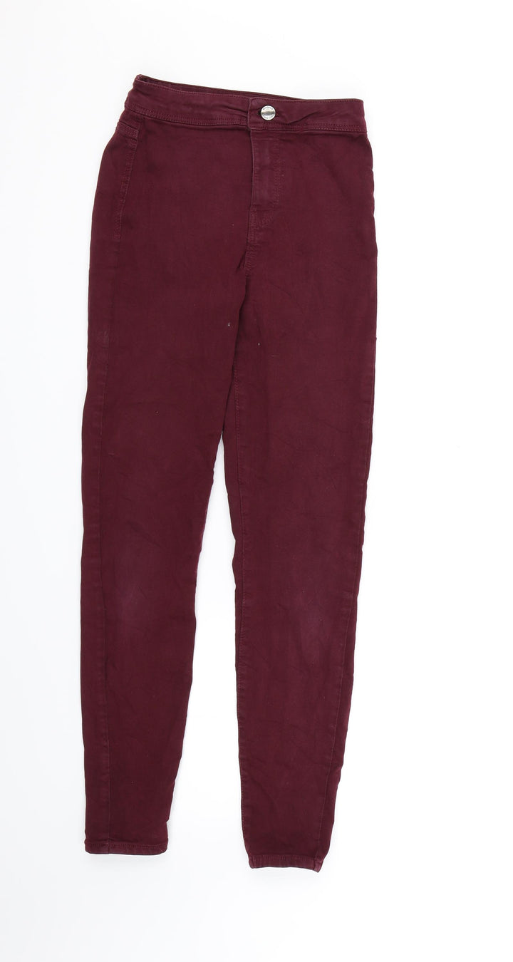 Bershka Womens Purple Denim Skinny Jeans Size 4 L28 in
