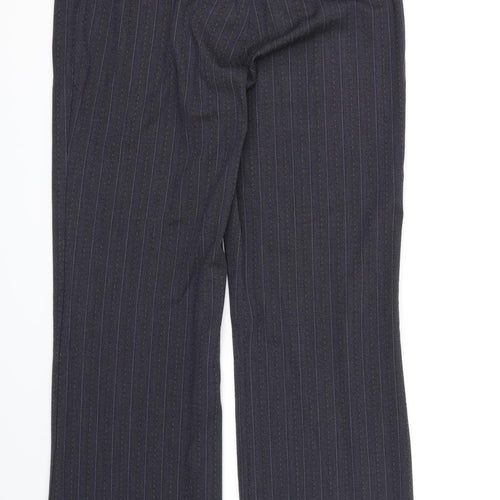 AMARANTO Womens Grey Striped Rayon Dress Pants Trousers Size 14 L31 in