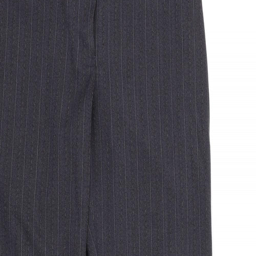 AMARANTO Womens Grey Striped Rayon Dress Pants Trousers Size 14 L31 in