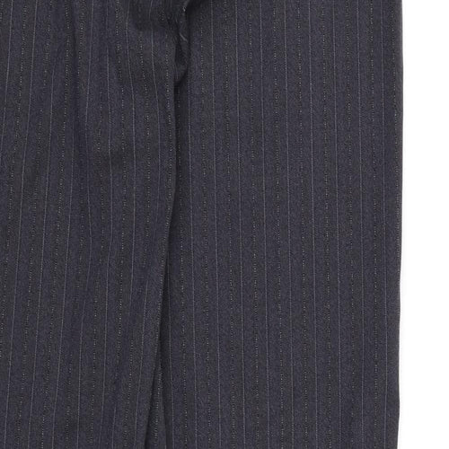 AMARANTO Womens Grey Striped Rayon Dress Pants Trousers Size 14 L31 in