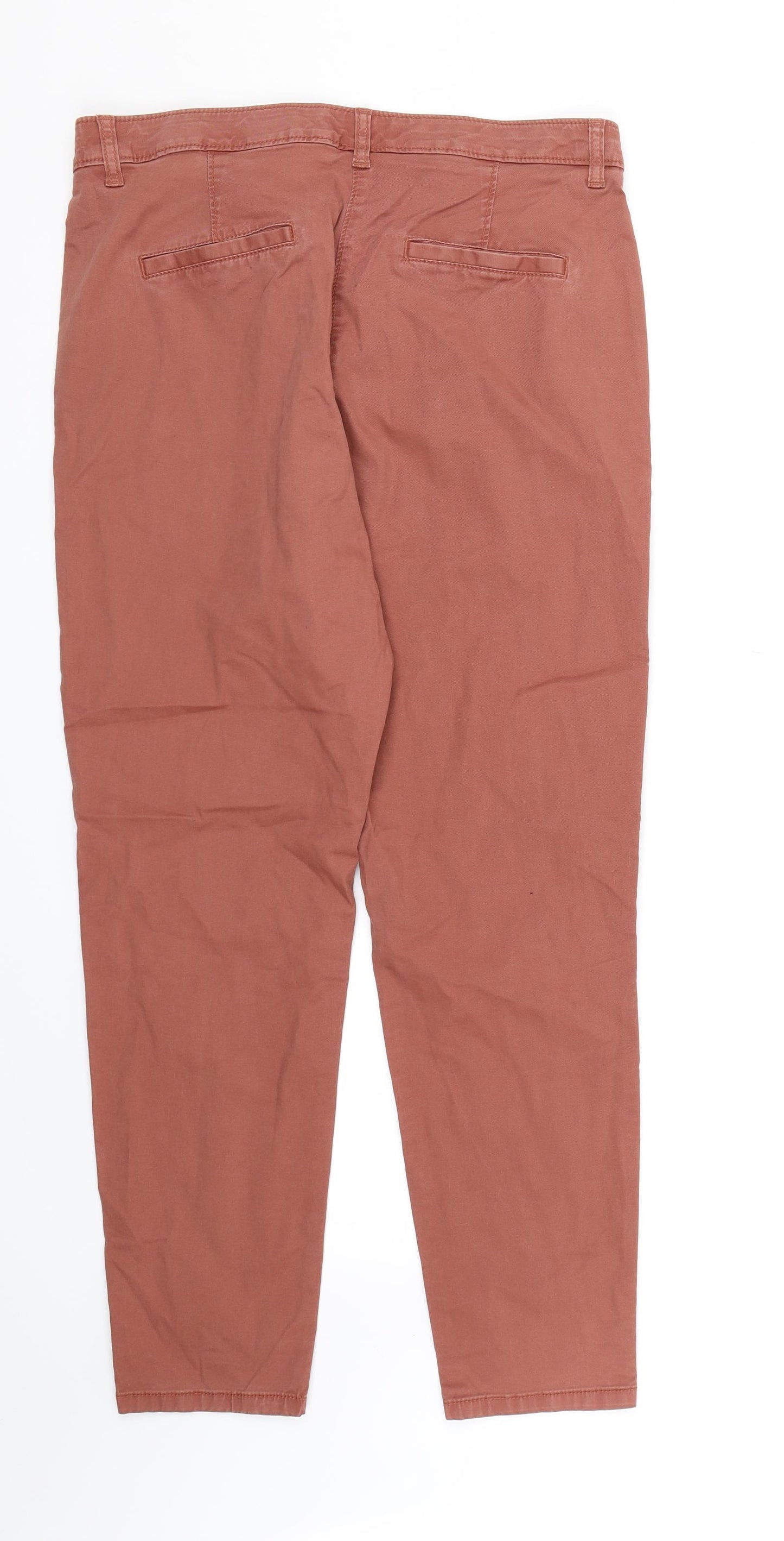 NEXT Womens Brown  Canvas Chino Trousers Size 12 L27 in