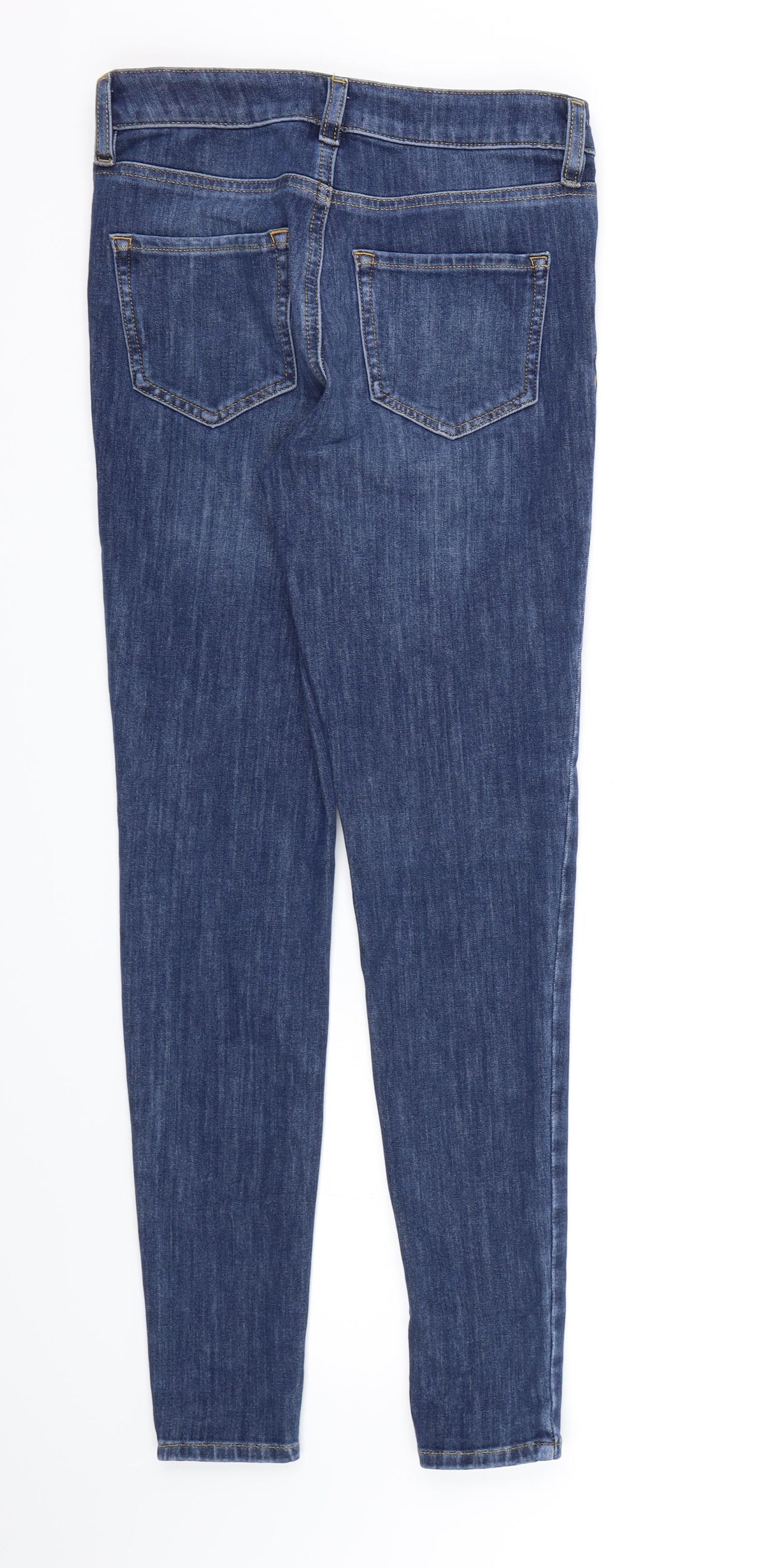 F&F Womens Blue  Denim Skinny Jeans Size 8 L28 in