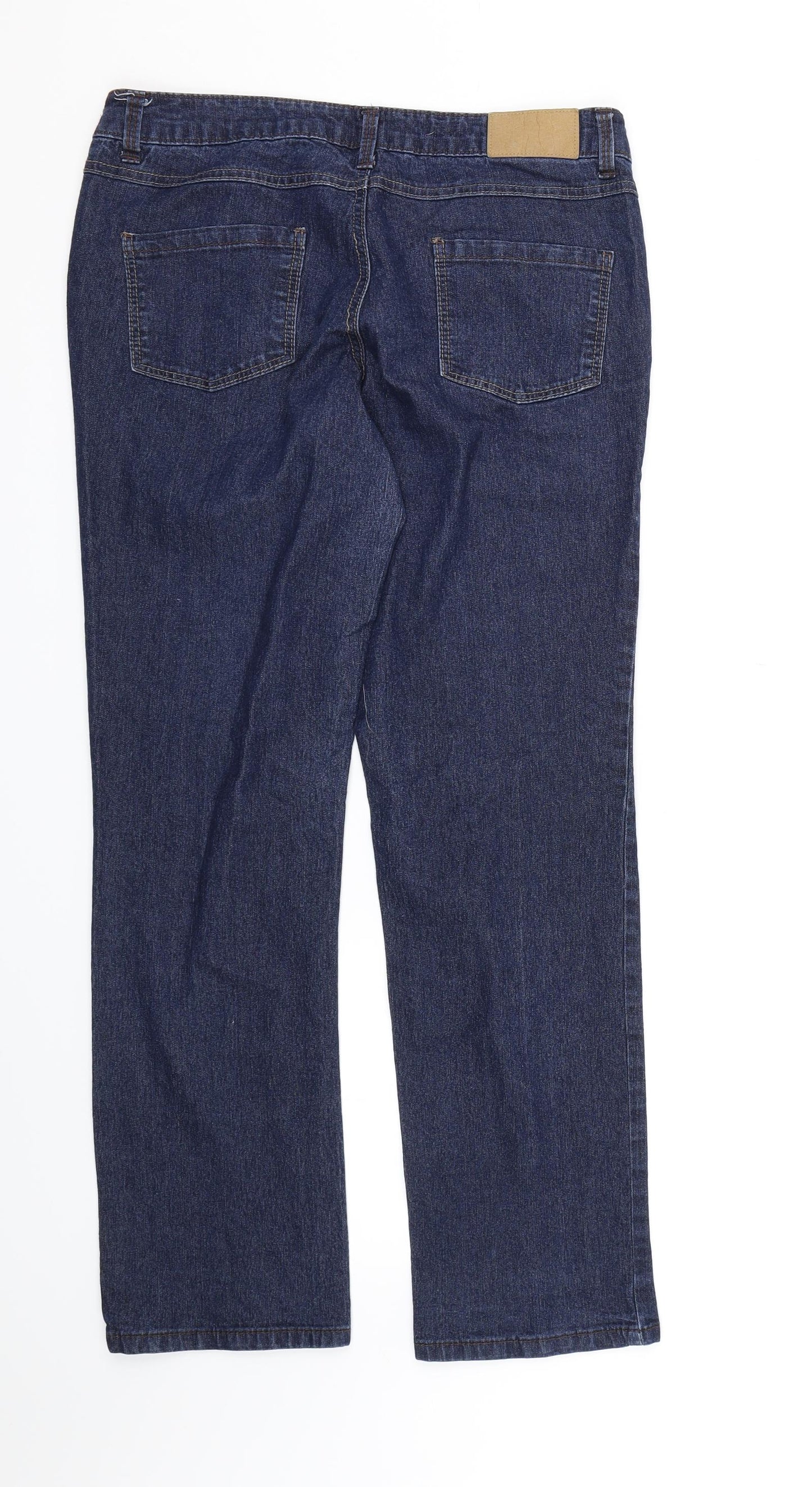 Dorothy Perkins Womens Blue  Denim Straight Jeans Size 12 L28 in