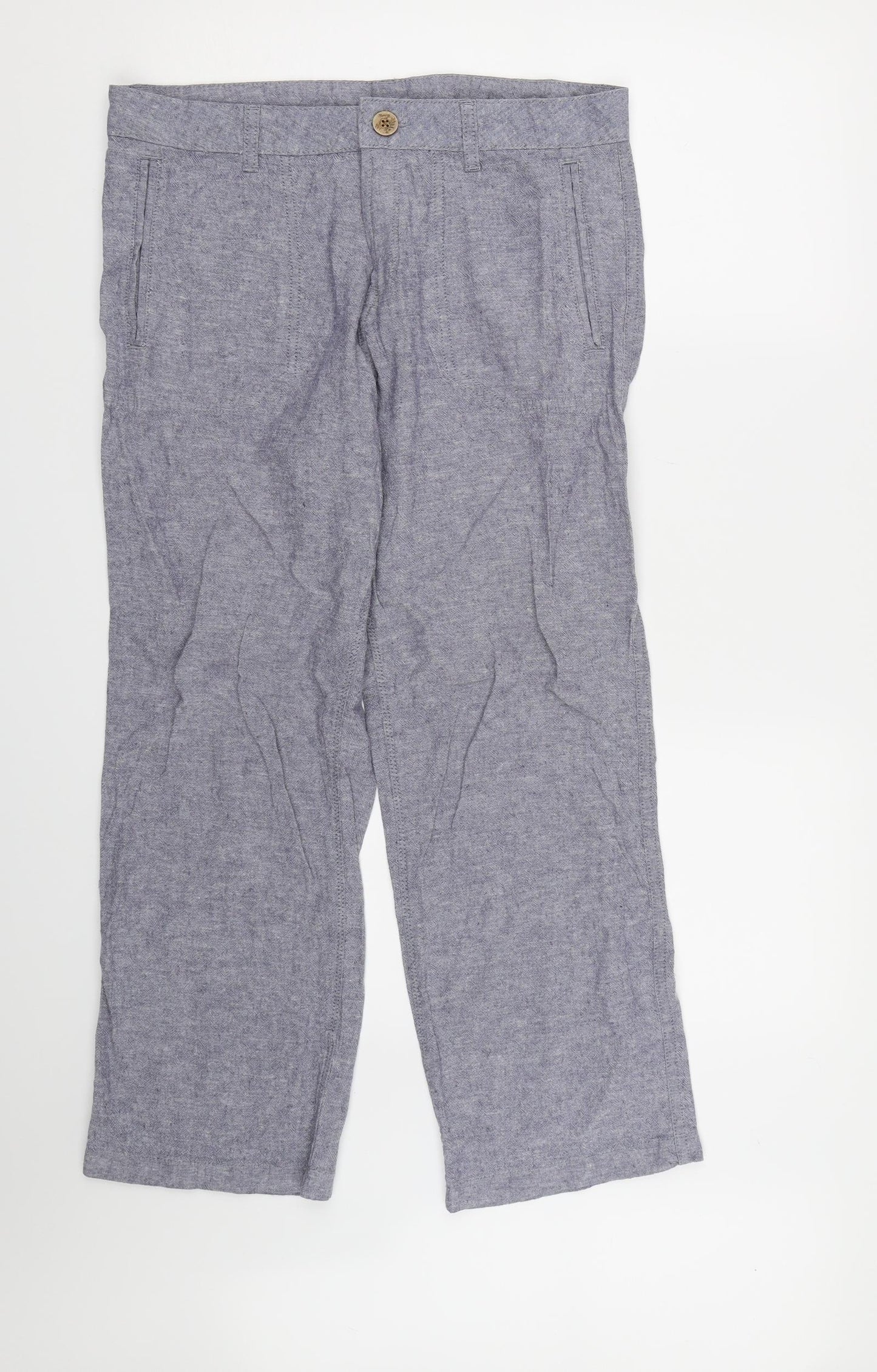 MANTARAY Womens Blue  Canvas Trousers  Size 12 L26 in