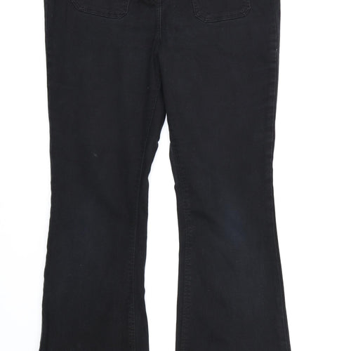 TU Womens Black  Denim Bootcut Jeans Size 14 L30 in