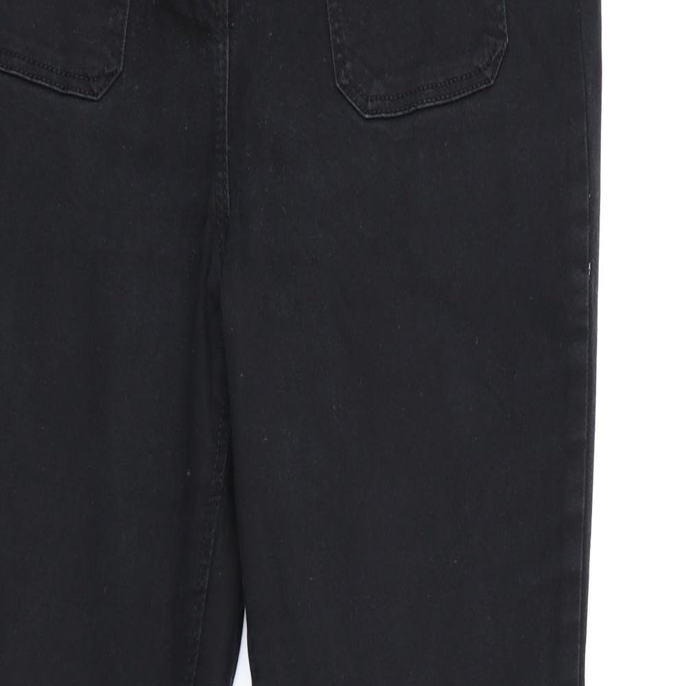 TU Womens Black  Denim Bootcut Jeans Size 14 L30 in