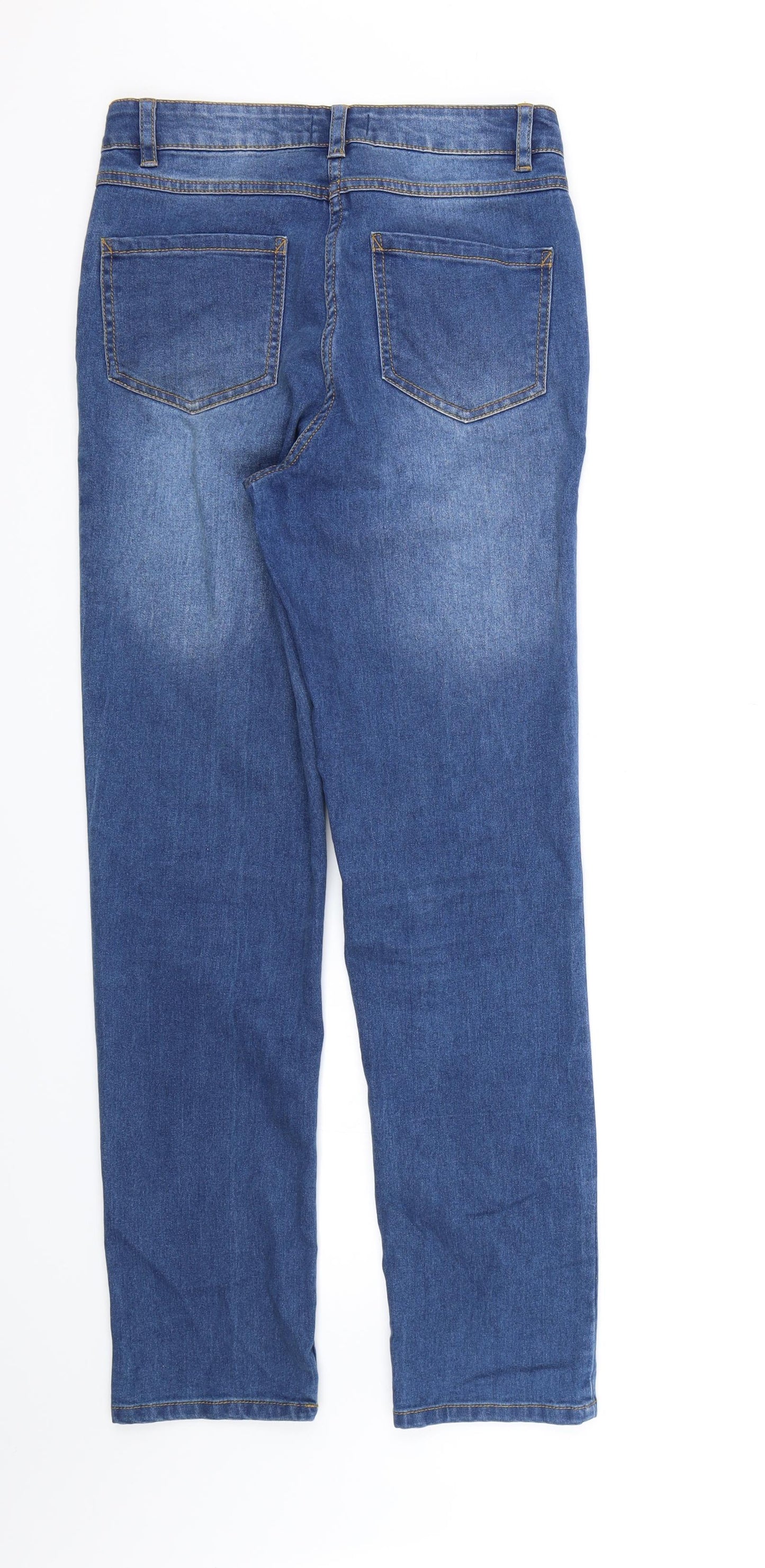 Papaya Womens Blue  Denim Straight Jeans Size 8 L30 in