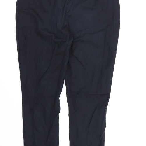 F&F Womens Black  Rayon Dress Pants Trousers Size 12 L25 in
