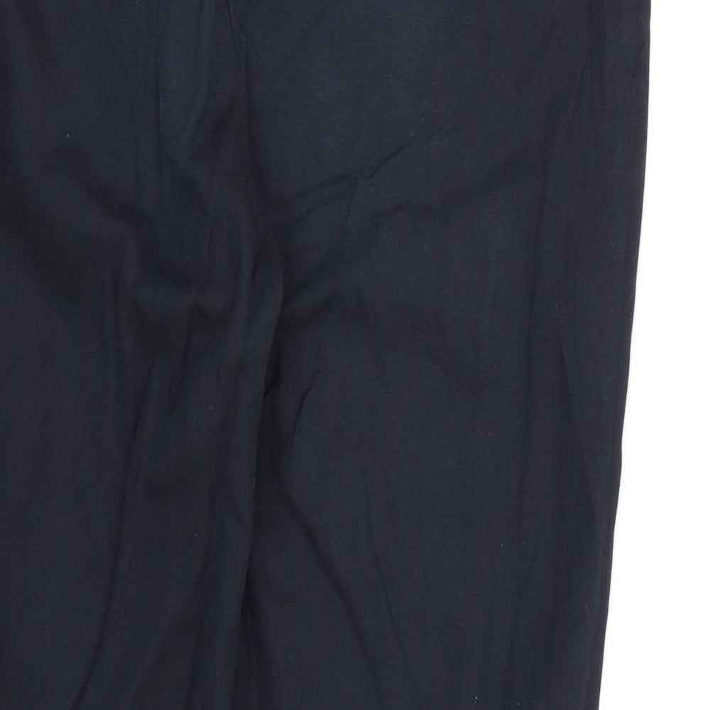 F&F Womens Black  Rayon Dress Pants Trousers Size 12 L25 in