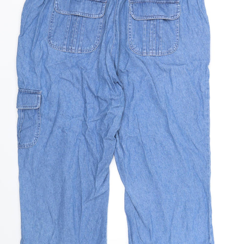 BHS Womens Blue  Denim Cropped Jeans Size 18 L21 in