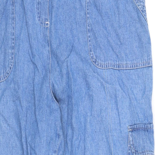 BHS Womens Blue  Denim Cropped Jeans Size 18 L21 in