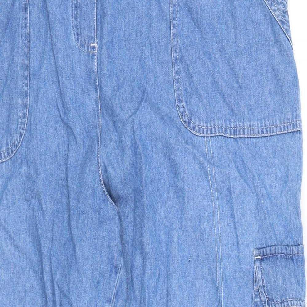 BHS Womens Blue  Denim Cropped Jeans Size 18 L21 in