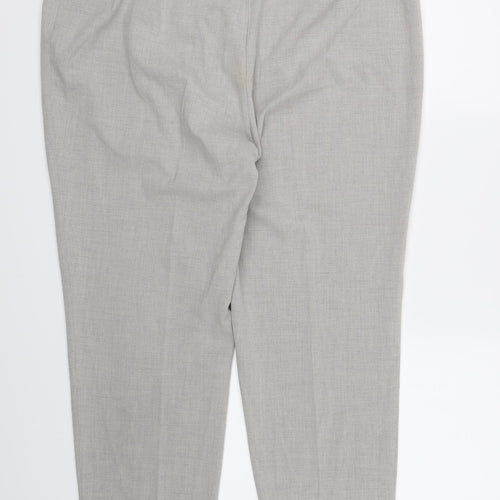 Marks and Spencer Womens Grey  Rayon Dress Pants Trousers Size 16 L26 in