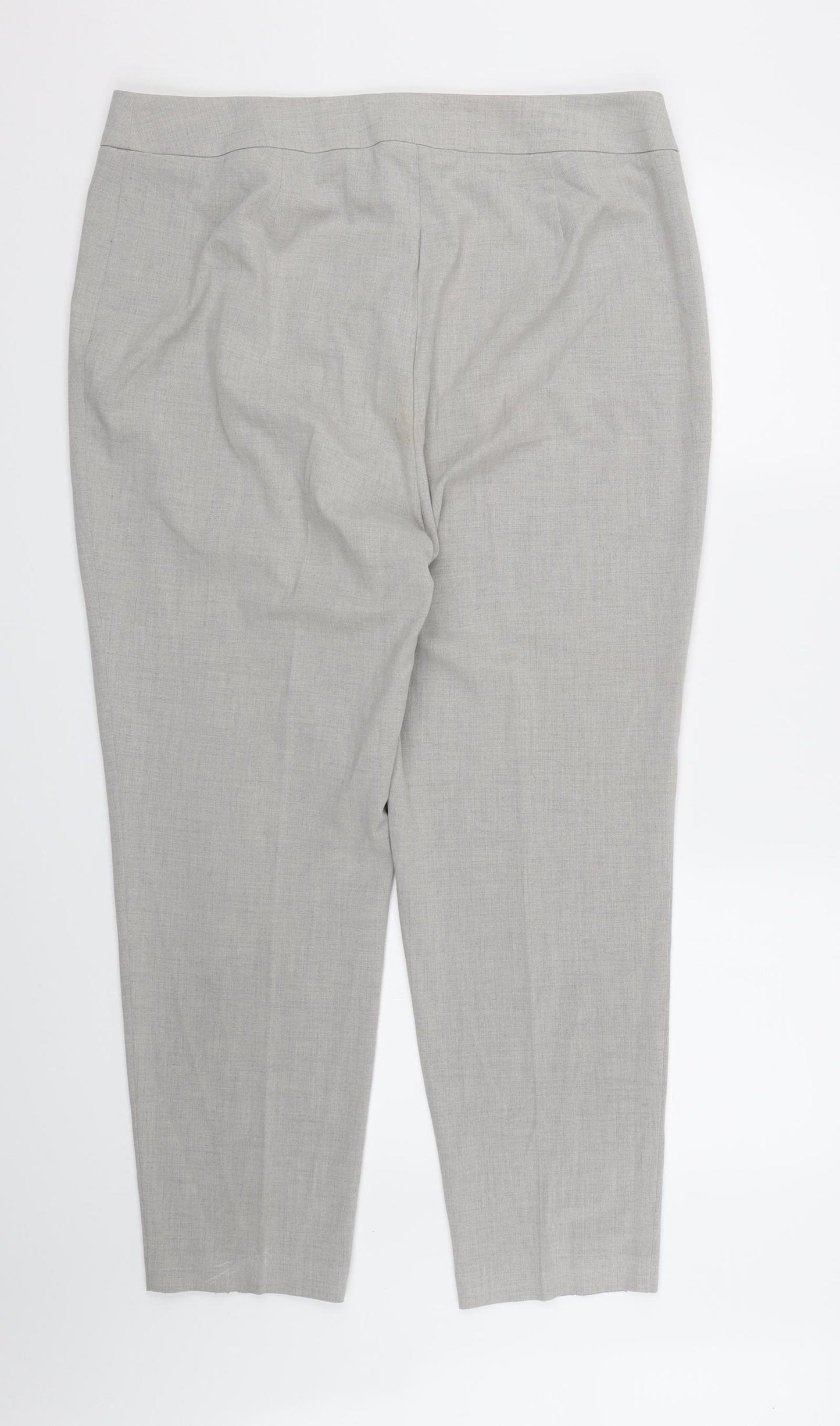 Marks and Spencer Womens Grey  Rayon Dress Pants Trousers Size 16 L26 in