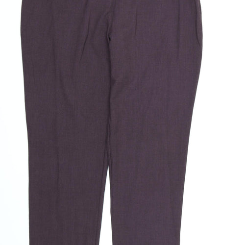 BHS Womens Purple  Rayon Dress Pants Trousers Size 18 L30 in