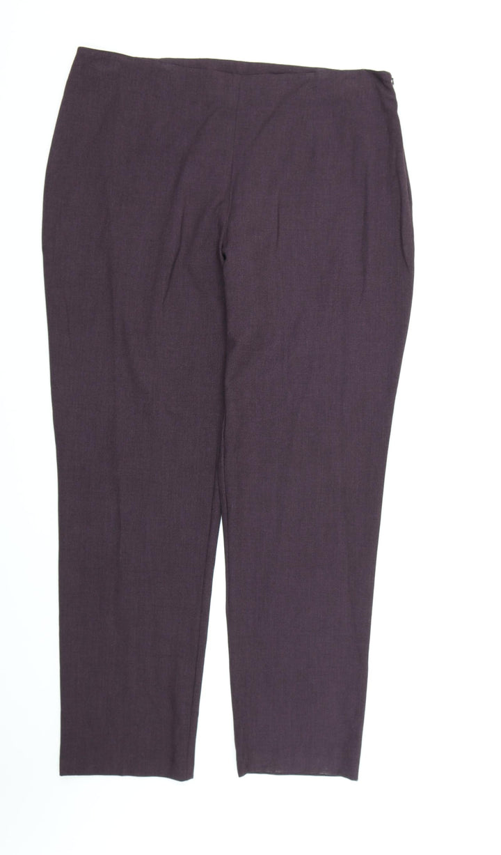 BHS Womens Purple  Rayon Dress Pants Trousers Size 18 L30 in