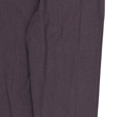 BHS Womens Purple  Rayon Dress Pants Trousers Size 18 L30 in