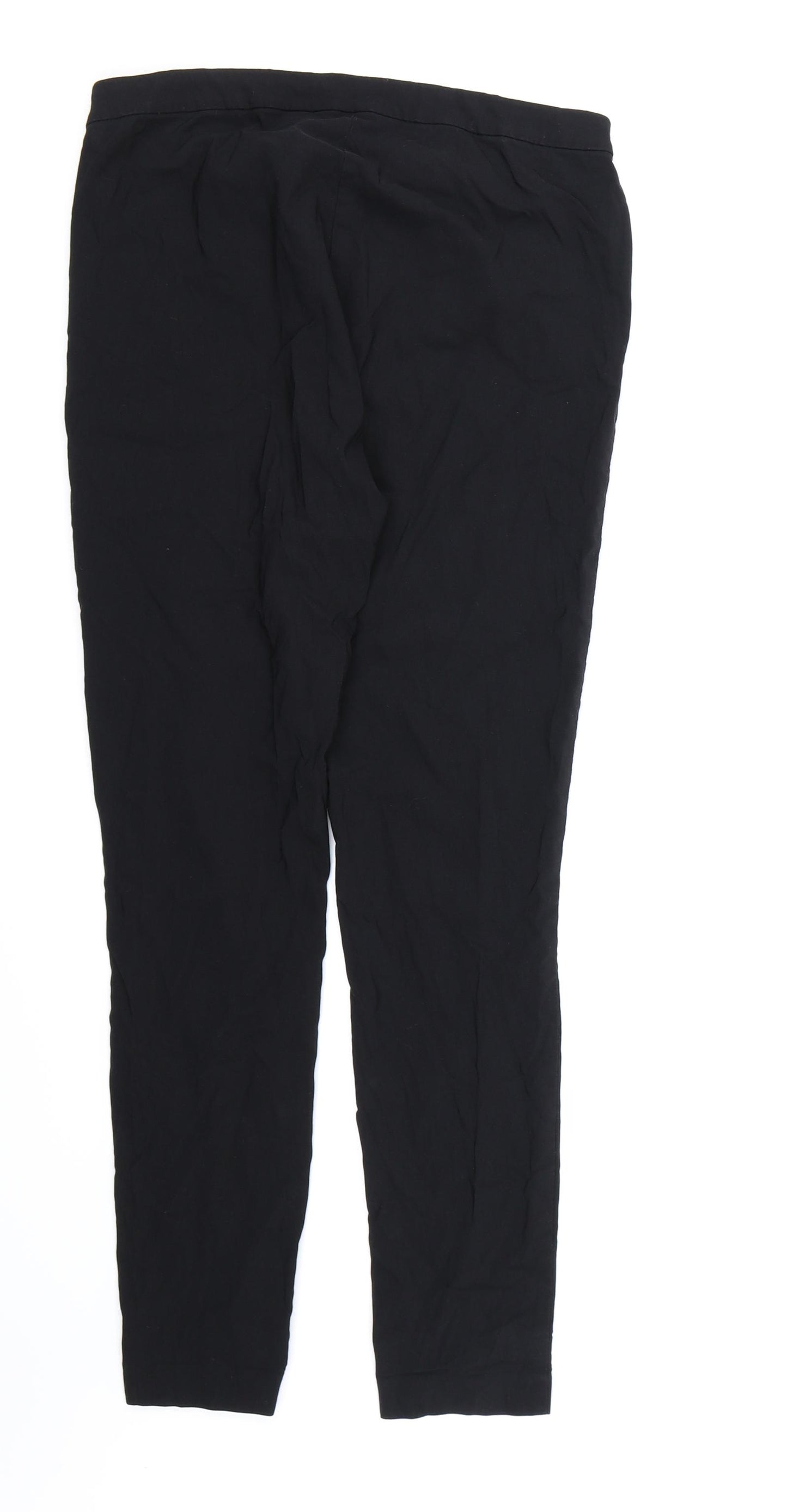 New Look Womens Black  Rayon Dress Pants Trousers Size 12 L28 in