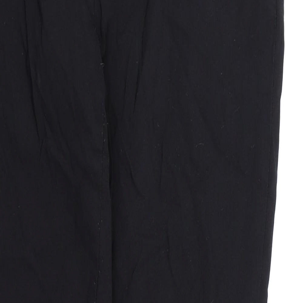 New Look Womens Black  Rayon Dress Pants Trousers Size 12 L28 in