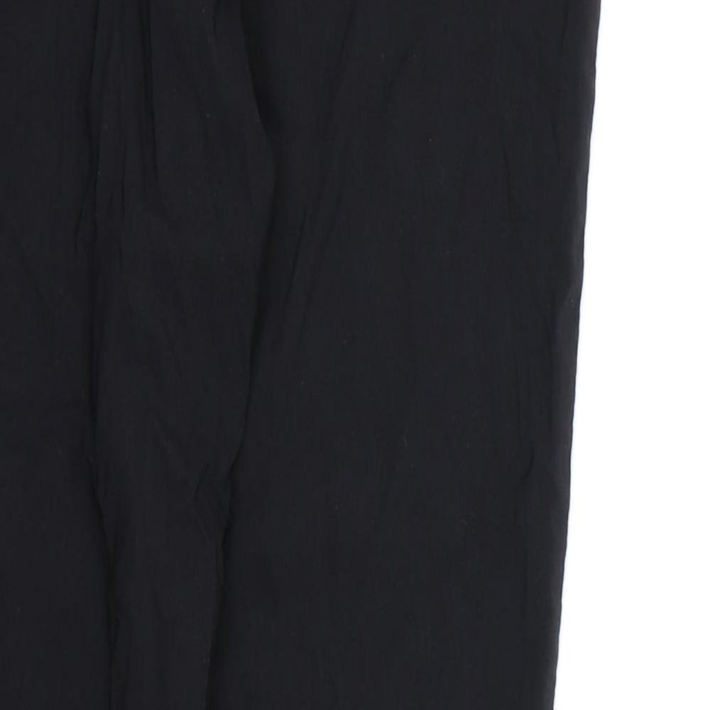 New Look Womens Black  Rayon Dress Pants Trousers Size 12 L28 in