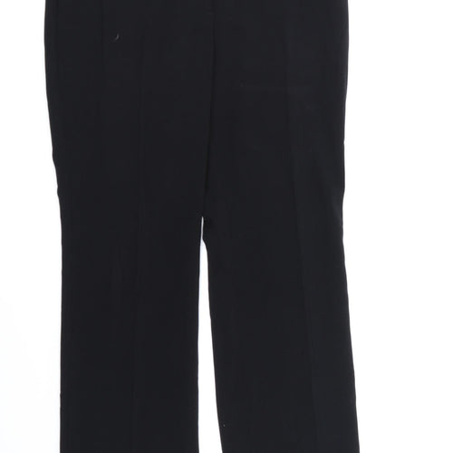 Marks and Spencer Womens Black  Rayon Dress Pants Trousers Size 10 L28 in