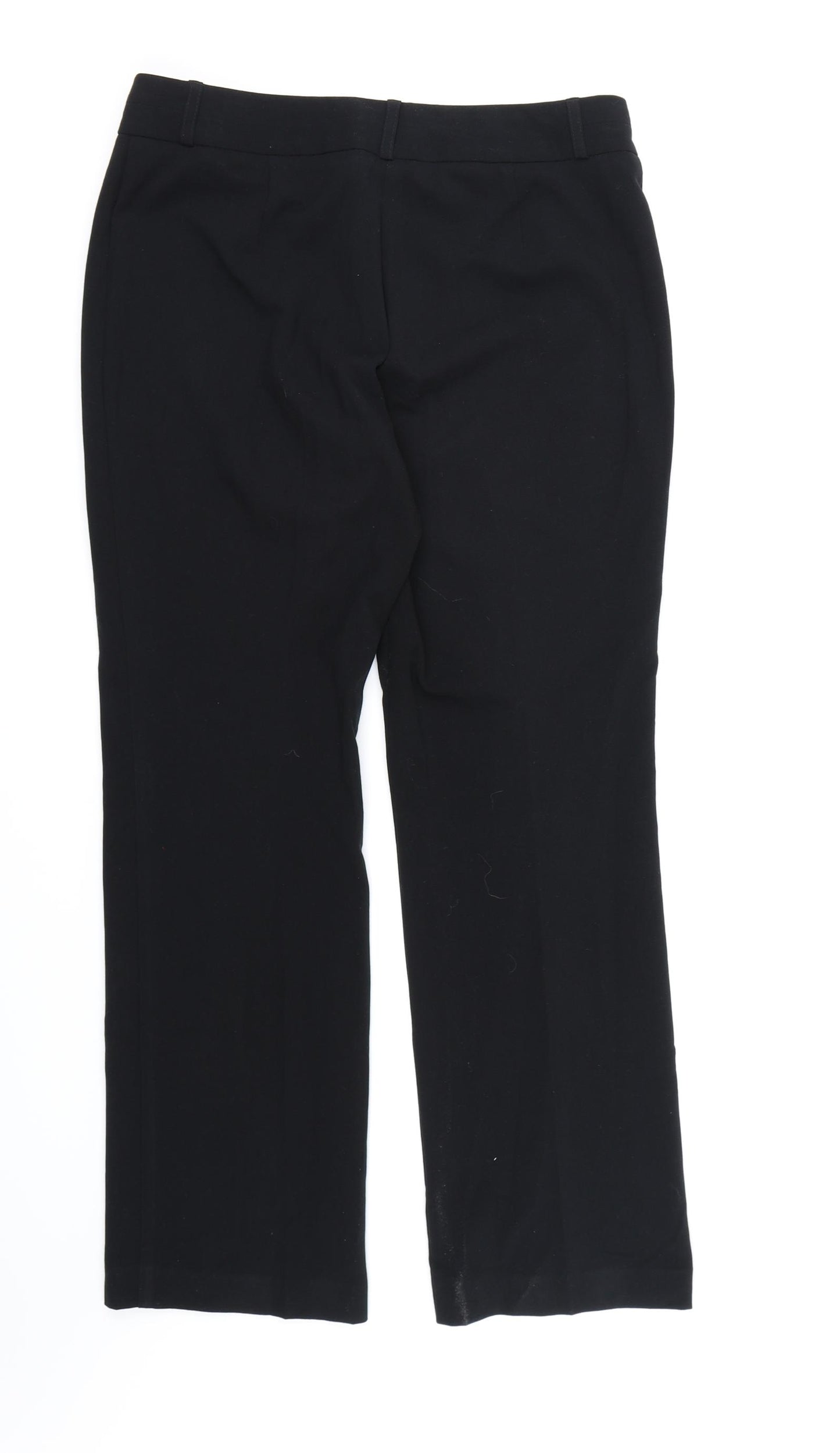 Marks and Spencer Womens Black  Rayon Dress Pants Trousers Size 10 L28 in