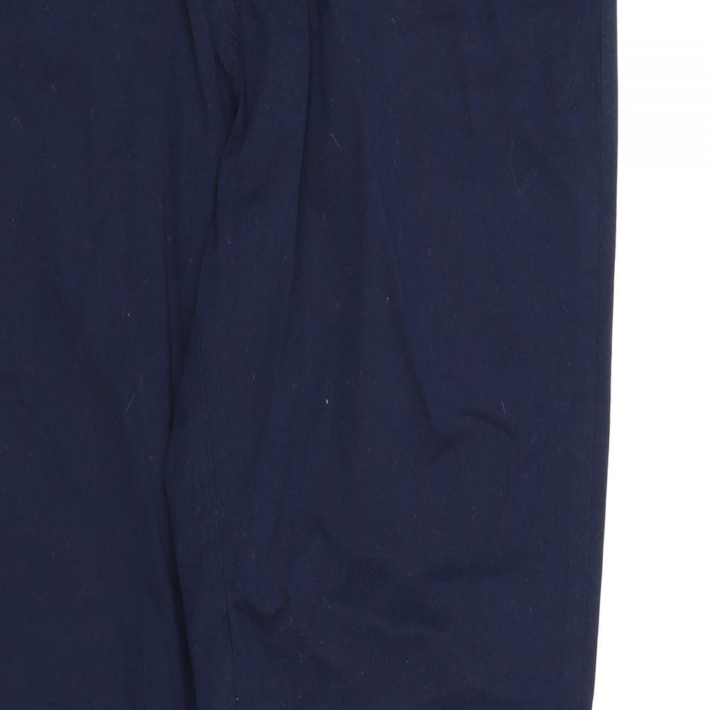 PURE Collection Womens Blue  Rayon Chino Trousers Size 12 L32 in