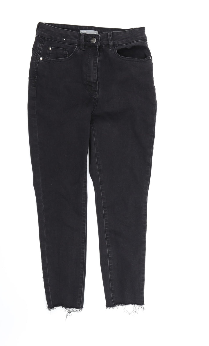 Nutmeg Womens Black Denim Skinny Jeans Size 10 L24 in