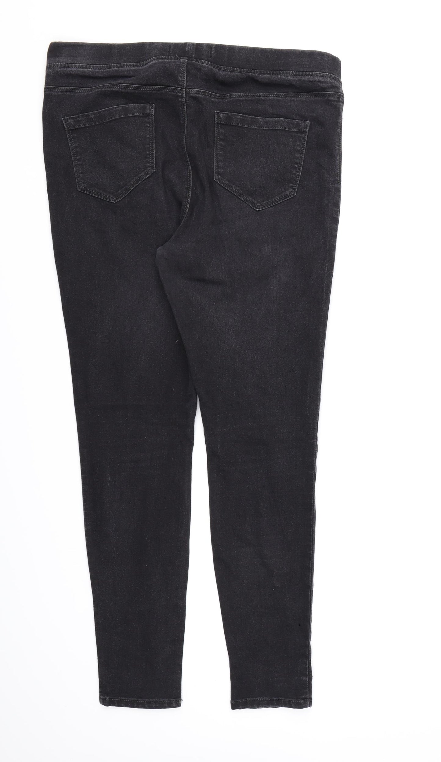 Pep&co Womens Black  Denim Jegging Jeans Size 14 L28 in