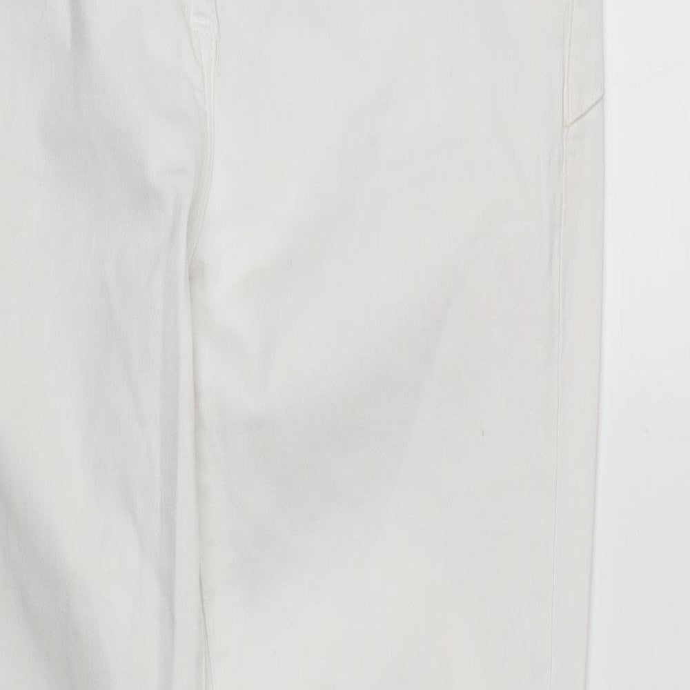 NEXT Womens White  Denim Skinny Jeans Size 14 L28 in