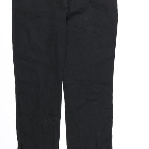 H&M Womens Black  Canvas Cargo Trousers Size 10 L28 in