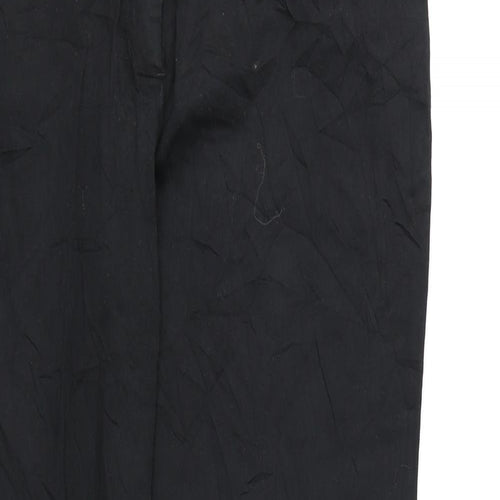 H&M Womens Black  Canvas Cargo Trousers Size 10 L28 in