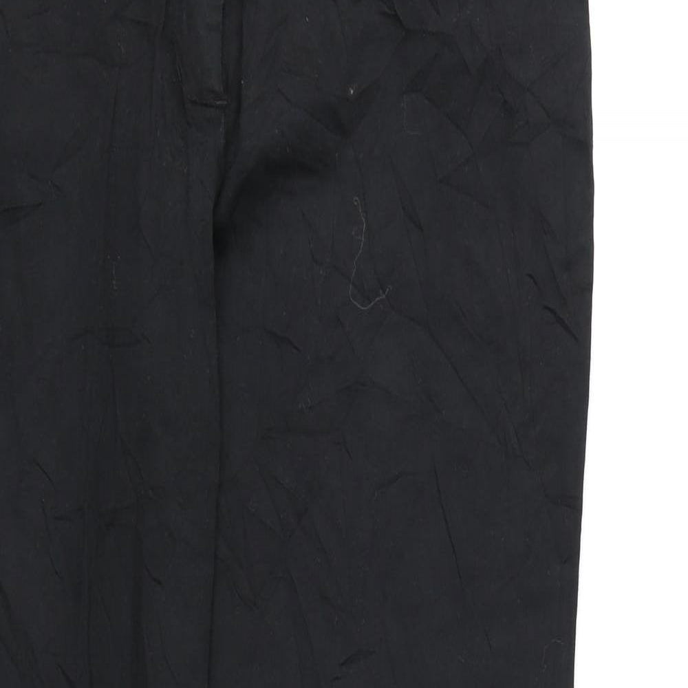 H&M Womens Black  Canvas Cargo Trousers Size 10 L28 in