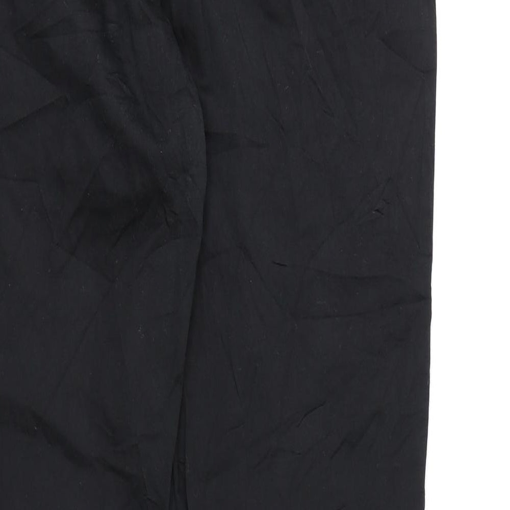 H&M Womens Black  Canvas Cargo Trousers Size 10 L28 in