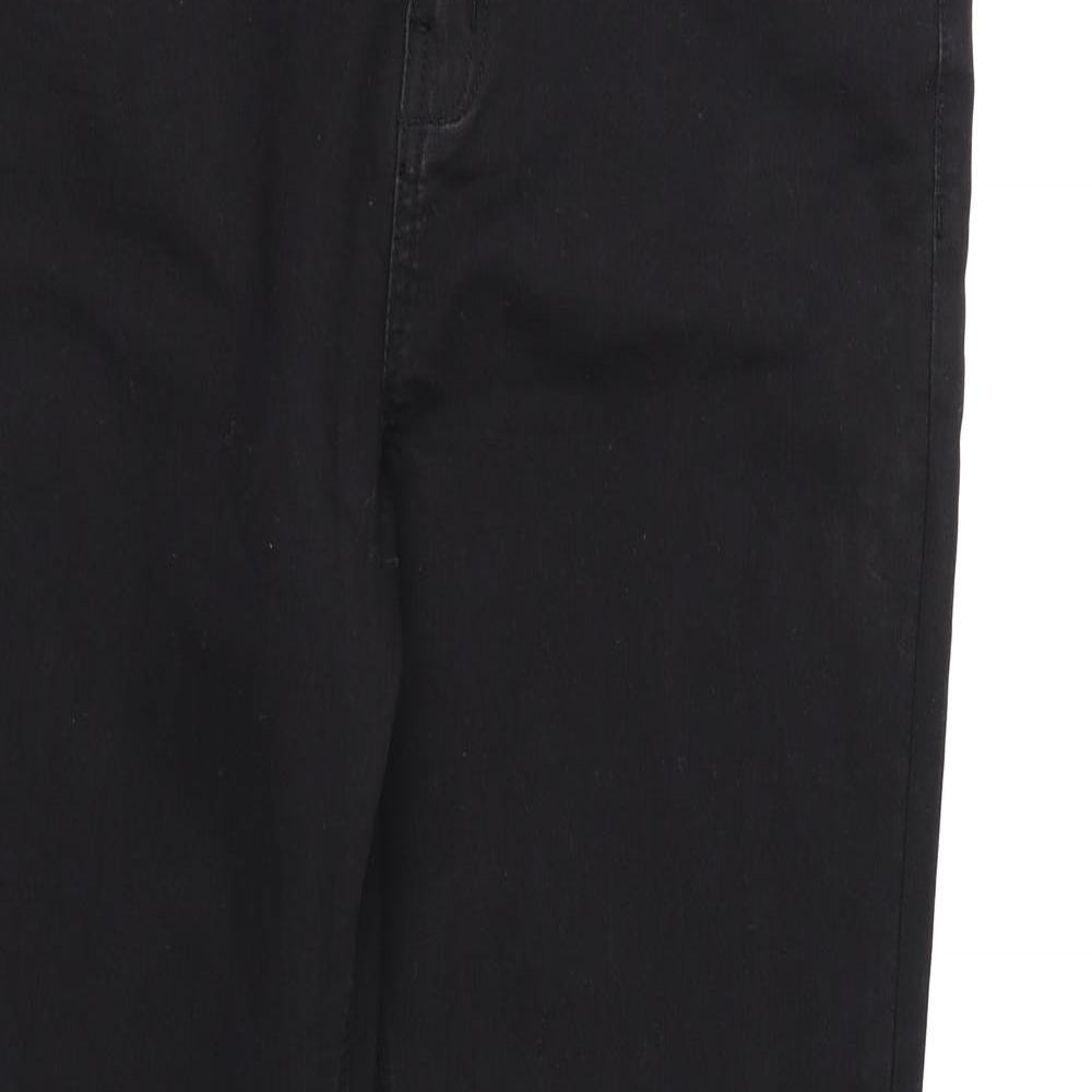 George Womens Black  Denim Straight Jeans Size 16 L30 in