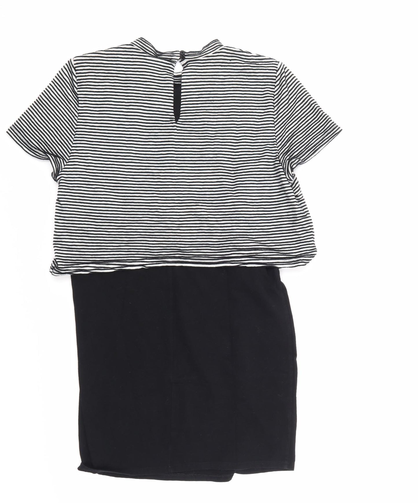 Top Shop Womens Multicoloured Striped  T-Shirt Dress  Size 16
