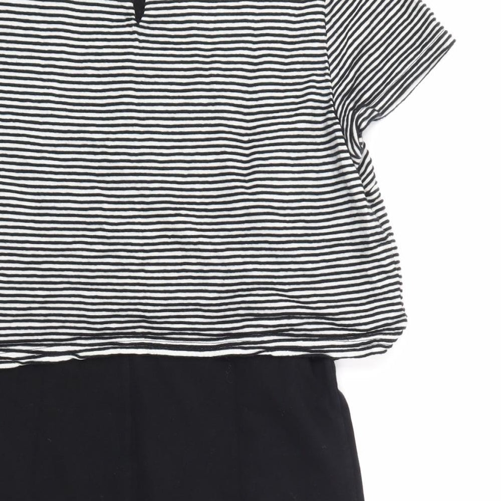Top Shop Womens Multicoloured Striped  T-Shirt Dress  Size 16