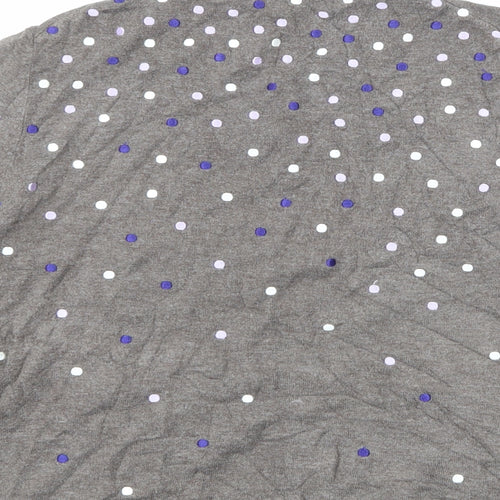 cc Womens Brown Polka Dot  Pullover Jumper Size L