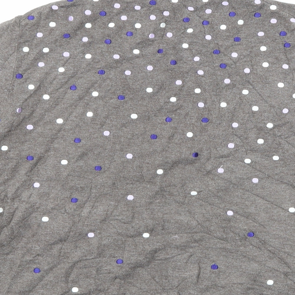 cc Womens Brown Polka Dot  Pullover Jumper Size L