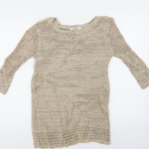 Peacocks Womens Gold   Pullover Jumper Size 8