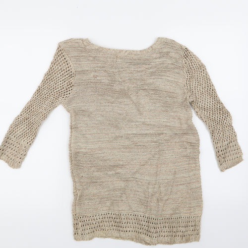 Peacocks Womens Gold   Pullover Jumper Size 8