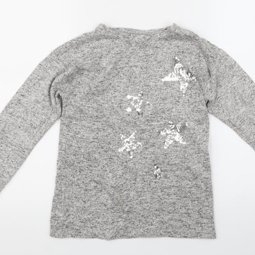 Primark Girls Grey   Pullover Jumper Size 10-11 Years